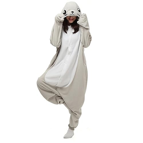 Animal Phoque Gris Lion de mer Vêtements De Nuit Canard vêtements Cosplay vêtements De Noël Halloween Pyjamas pour Unisexe Adultes Enfants Ados