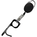 Rebel Tactical No Touch Keychain with Badge Reel (Matt Black)