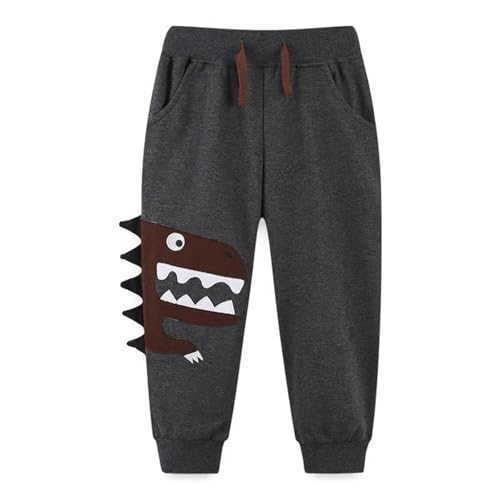 Kids Boys Dinosaur Sweatpants Athletic Elastic Waist Drawstring Joggers Casual Dinosaur Print Baggy Leggings