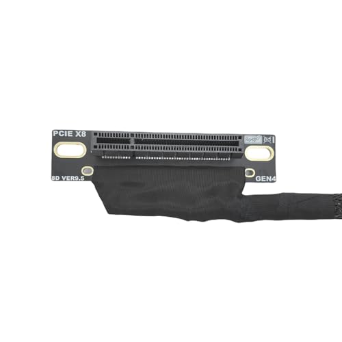 JMT PCIE 4.0 X8 / X16 GPU Extension Cable 16GBS AI Server Adapter Silver-Plated for Graphics Card Network Card (X8 to X8 Right in,30cm) miniatura 4