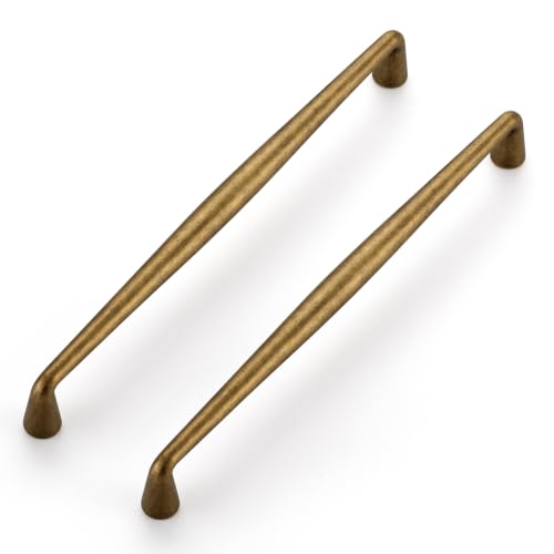 Image of Ravinte 5 Pack 7-1 /2 Inch Antique Brass Kitchen Cabinet Handles Solid Zinc Alloy Cabinet Pulls Cupboard Hardware Drawer Handles