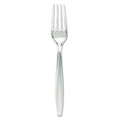 212 Main Heavyweight Plastic Cutlery Forks Clear - Pack of 1000