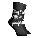 LSNTY Only Judy Can Judge Me Running Socks Ventilating Comfort Cool Crew Socks for Unisex, Painting