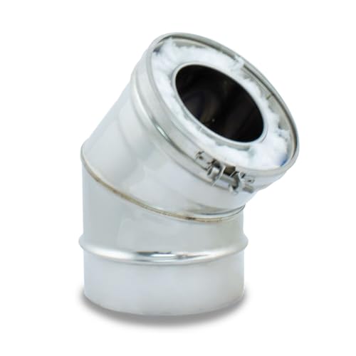 CAEXVEN Codo de 45º Doble Pared - Serie Pellet Inox Aislada - 100 mm