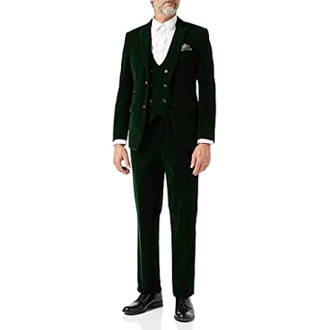 Mens Tailored Green Velvet 3-Piece Suit Cover