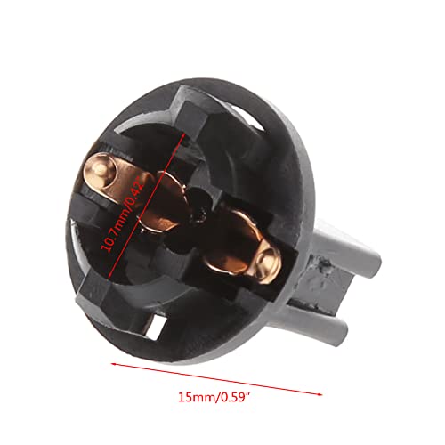 HYROOY 10 Pack Lamp T10 Led Twist Socket Dashboard Instrument Panel Gauge Cluster Socket Lamp Holder Base Black Plastic - Thumbnail 7