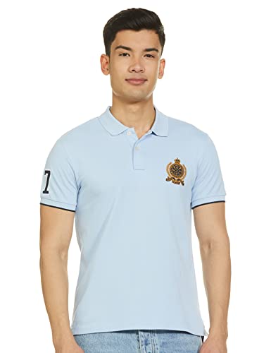 Image of Max Men Cotton Number Sleeve Slim Fit Polo