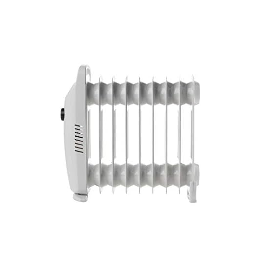 UNIVERSALBLUE | Calefactor Mini de Aceite | Radiador 1000W | Color Blanco | 9 Elementos Calefactores | Silencioso | Sistema de Seguridad | Termostato Ajustable