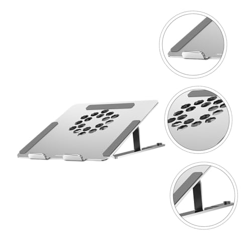 Base para laptop con ventilador 12cm y altura ajustable plateada miniatura 5