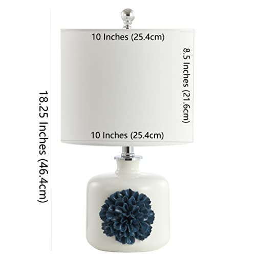 Lámpara de Mesa Safavieh Olinda Blanca/Azul 18 pulg miniatura 3