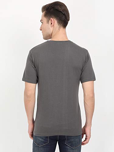 Image of FLEXIMAA Men's Cotton Round Neck Plain Half Sleeve T-Shirt