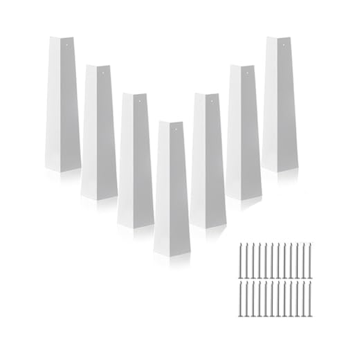 Oladfiop Esquina de encofrado de esquina de 8 piezas de color plateado, superficie de aluminio, 24 clavos para casa móvil/hogar incluido