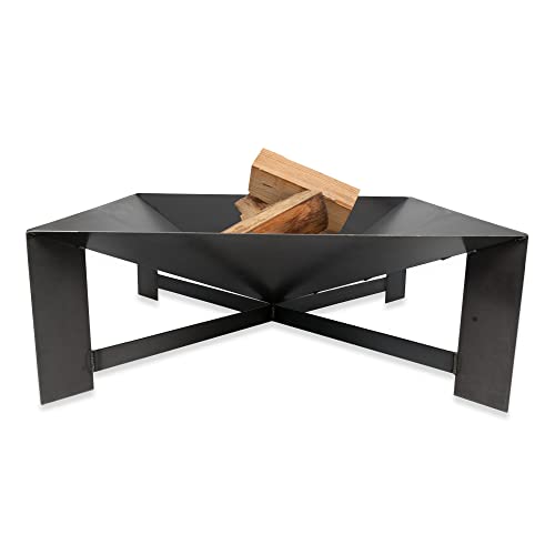 Fire Pit Lincoln Steel 70x70x30 Cm Fire Bowl Fire Place by DECORAS at