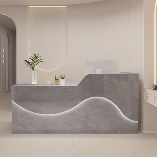120 cm moderno sk para oficina de madera con iluminación ambiental suave, diseño perfecto para uso comercial y áreas