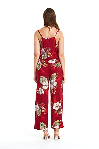 Image of Matchable Family Hawaiian Luau Men Women Girl Boy Clothes in Pineapple Garden Burgundy