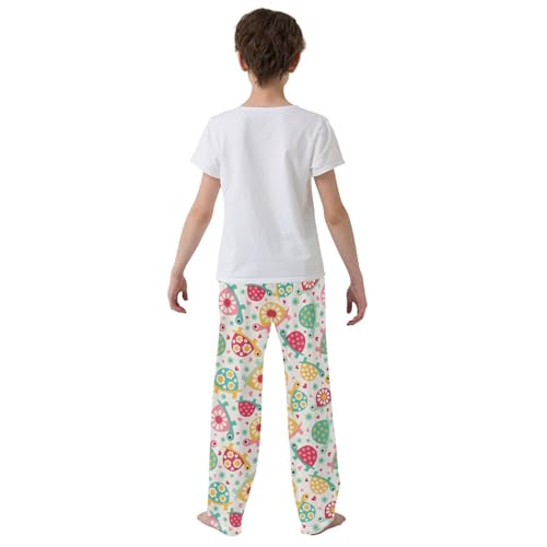 Turtle Love Boys Long Pants Soft Trousers Elastic Waist Kids Lounge Bottoms with Pockets S-XL3