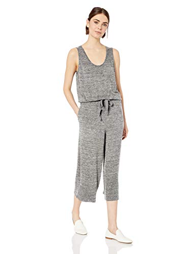 Amazon Brand - Daily Ritual Women's Supersoft Terry Sleeveless Wide-Leg Jumpsuit, Heather Grey Spacedye, Medium