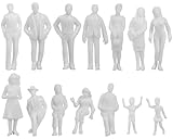 DS. DISTINCTIVE STYLE Unpainted Figures 1:24 Scale 24 Pieces Assorted Poses Miniature People for Architectural Layout Project G Scale Model Trains Railroads Home Bonsai Decor