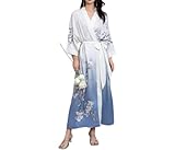 Peignoir Kimono en Tissu Satiné: fabriqué à partir de 100 % polyester, soie satinée luxueuse, douce et légère (tissu lisse, léger et élégant), confortable, fluide, joli et flatteur. Vous allez adorer ce peignoir léger. Confortable et soyeux. La couleur est magnifique.