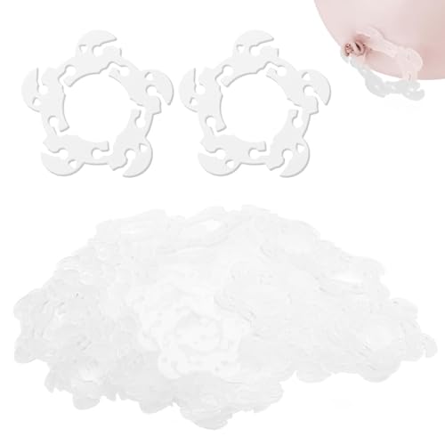 NHPY 100 Pièces Clips De Ballon Connecteurs, Ballon En Forme De Fleur Supports De Clip, Attache Ballon, Support Ballon Pour Ballons Pour Décoration De Fête De Mariage D'Anniversaire(6 X 6 Cm)