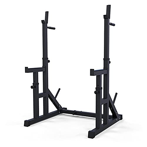 CKKNILV Adjustable Multi-Function Squat Rack Barbell Rack Stand Max Load Adjustable Squat Rack Dipping Station Dip Stand Fitness Barbell Stands Press Equipment Home Gym