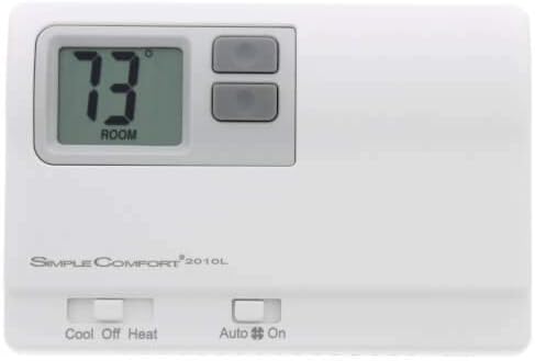 Non-Programmable SimpleComfort Thermostat - 1 Heat/1 Cool/1 Heat Pump (Dual Powered)