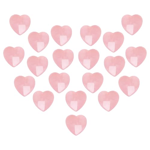 Corazón de cristal de cuarzo rosa, piedras naturales de cuarzo rosa para mujer, 2,5 cm, regalo ideal para niña, piedras curativas Reiki