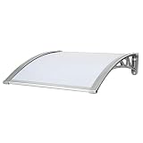 【Aplicación amplia】 Puede usarlo de muchas maneras. Es bastante ideal para ventanas y puertas. Proporciona perfectamente un refugio seguro para usted. Se puede aplicar como marquesina de puerta, toldo de ventana y cubierta de balcón para un uso versátil.