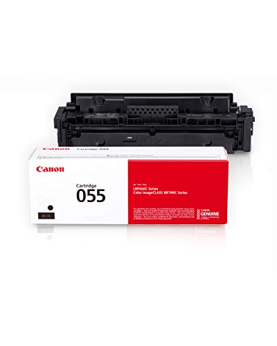 Canon Genuine Toner, Cartridge 055 Black (3016C001) 1 Pack, for Canon Color Image CLASS MF741Cdw, MF743Cdw, MF745Cdw, MF746Cdw,LBP664Cdw Laser Printers