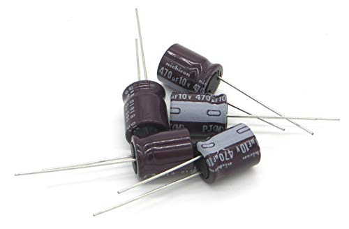 470uF 10V Radial Lead Aluminum Electrolytic Capacitors for Repairing LCD TVs and Consumer Electronics - 5 pc.