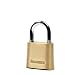 Sesamee K436 4 Dial Bottom Resettable Combination Brass Padlock with 1-Inch Hardened Steel Shackle and 10,000 Potential Combinations - 6 Pack