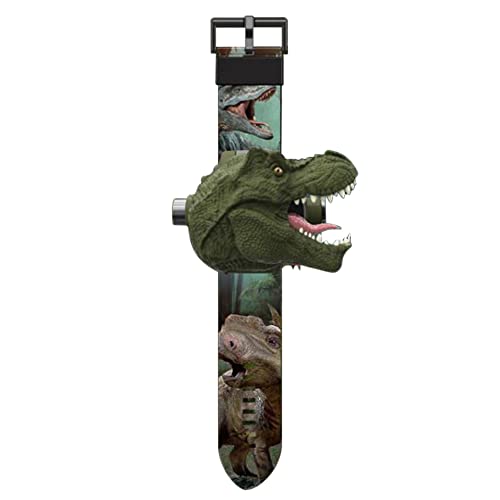Montre Dinosaure, Montre-Bracelet numérique de projecteur de Dinosaure Montre pour Enfants à Motif de 24 Dinosaures, Cadeau de Jouet éducatif à Sangle réglable pour garçons Filles