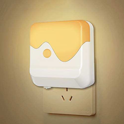Preisvergleich Produktbild Nachtlicht Steckdose, MJDUO Helligkeit Stufenlos Einstellbar Energiesparend Baby Licht für Kinderzimmer, Treppenaufgang,Schlafzimmer, Küche, Orientierungslicht,WarmWeiß