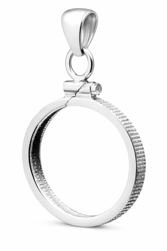 925 Sterling Silver 25 Cent Quarter Coin Bezel Frame 24mm Screw Top Coin Edge (Bezel Only)