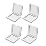 LRXIYODE 透明弾性フィルム製ジュエリーコンテナ 小型ジュエリーケース ホワイト ネックレス イヤリング ブレスレット収納用 ポータブルディ