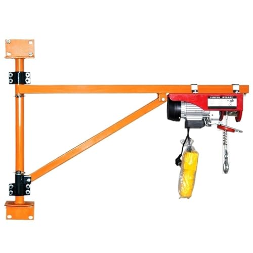 Small Lifting Crane, 200kg/440lbs Home Decoration Wall Crane, Wall Bracket + 220V Electric Hoist MINGPING(12m Hoist 400kg+Bracket 200kg)