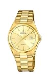 herren armbanduhr schweizer uhrwerk Die klassische Herrenuhr der Marke Festina ist aus Edelstahl und in der Farbe Gold Sie verfügt über ein goldenes Ziffernblatt und einem Saphirglas