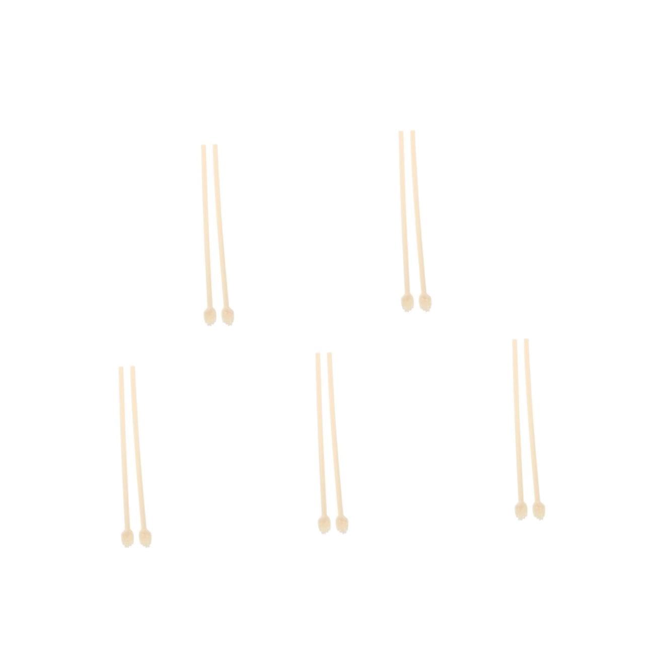 ABOOFAN 40 Paia Funghe Divertenti Bacchette Riutilizzabili Bacchette per Noodles Riutilizzabili Beige Plastica per Alimenti