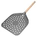 Produktbild Perforierter Pizzaschieber, Pizzaschaufel aus Hart Eloxiertes Aluminium, Brotschaufel für Hausgemachtes für Pizza und Brotliebhaber, 40cm Große Pizzaschieber mit Langen Griff, 80 cm insgesamt.