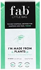 Fab Little Bag Sanitary Disposal Bags - Prevents Odours, No Mess, Eco-Friendly, Sealable, Travel-Friendly - Pack of 45 Feminine Personal Disposal Bags - Starter Plus Pack