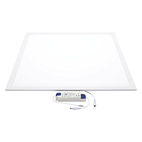 Biard Plafonnier LED - Dalle Lumineuse 60x60cm - Cadre Blanc - Panneau Basse Consommation 40W - Blanc Naturel