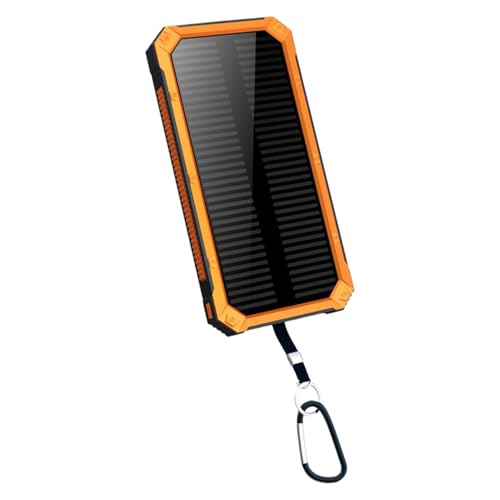 Batterie Solaire Externe - chargeur rapide sans fil 20000mAh, batterie portable avec lumière intégrée | alimentation universelle pour camping, randonnée, activités extérieures, recharge mobile en dépl