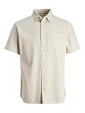 JACK & JONES Jjicreek Jjshirt S/S Wi 075 Sn, écru, XL