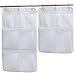 KIMBORA Pack 2 Shower Caddy Organizer for Home Hanging Bathroom Curtain Rod Quick Dry Mesh Pockets Storage with Door Hooks.