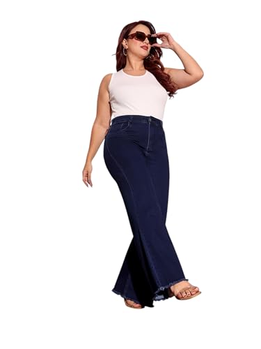 Image of Miss Chase A+ Women's High Rise Regular-Length Stretchable Denim Wide-Leg Shaping Jeans