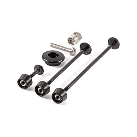 Pitlock set 02/GA front and rear wheel, seat post, Ahead system, black Cover