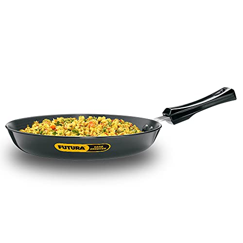 Image of Hawkins Futura 25 cm Frying Pan, Hard Anodised Fry Pan, Induction Frying Pan, Black (IAF25)
