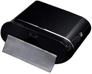 Paper Towel Dispenser Wall Mounted Tissue Box Hand Towel Dispenser Holder For Hotel Household Bathroom Kitchen ToiletblackWhiteGoldenSilver) (Color : Black)