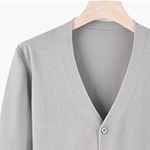 Men's Cardigan Sweaters Casual Long Sleeve V-Neck Knitted Sweaters Cable Knit Ribbed Button Cardigans3