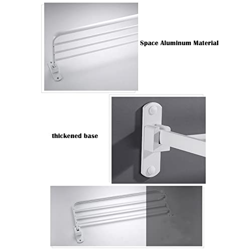Porte-serviette de bain perforé pliable pour optimiser les petites douches - 5